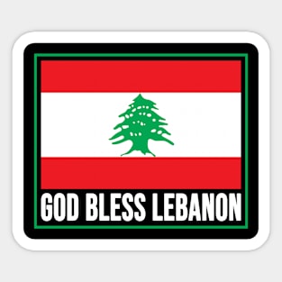 God Bless Lebanon, Lebanon Love, Lebanon Flag, Lebanon Sticker